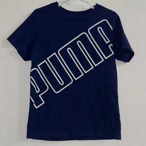 PUMA Kids boys 6 Dark Blue Graphic Tee